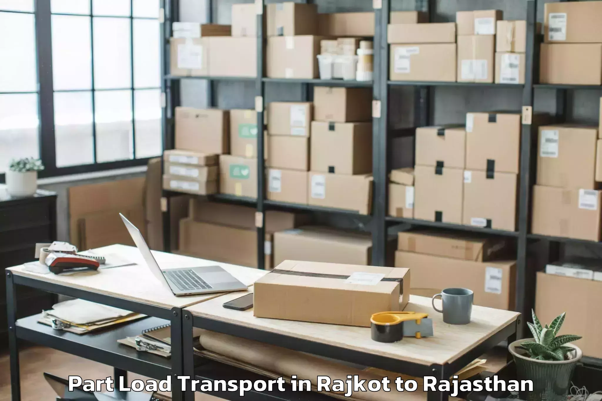 Leading Rajkot to Chhoti Sadri Part Load Transport Provider